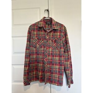 Vintage Salt Valley Western Shirt Mens Large flannel Button Down Plaid